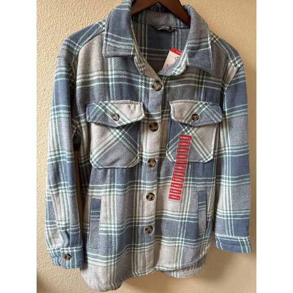 Member’s Mark Jackets & Blazers - Member's Mark Women's Shacket, Light Blue Plaid, Size XSmall